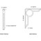 Ekena Millwork Maria Wrought Iron Bracket, (Single center brace), Antiqued Warm Silver 1 1/2"W x 12"D x 15"H BKTM01X12X15SMAAWS - alternate 7